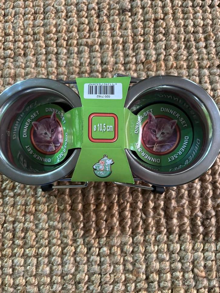 Boon dinner-set, inclusief 2 RVS bakken Ø 10,5 cm NIEUW, Dieren en Toebehoren, Hondenvoerbakken en Drinkbakken, Nieuw, Ophalen of Verzenden