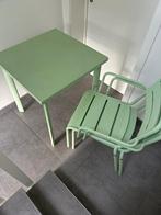 Star tuinset tafel 70x70cm + 2 tuinstoelen met armleuningen, Tuin en Terras, Ophalen, 4 zitplaatsen, Aluminium, Zo goed als nieuw