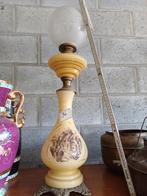 oude lampe belge   olie lamp, Antiek en Kunst, Antiek | Verlichting, Ophalen of Verzenden