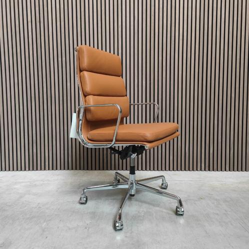 Vitra Eames EA 219 Soft Pad Stoel – Cognac Premium Leder, Huis en Inrichting, Bureaustoelen, Nieuw, Bureaustoel, Overige kleuren