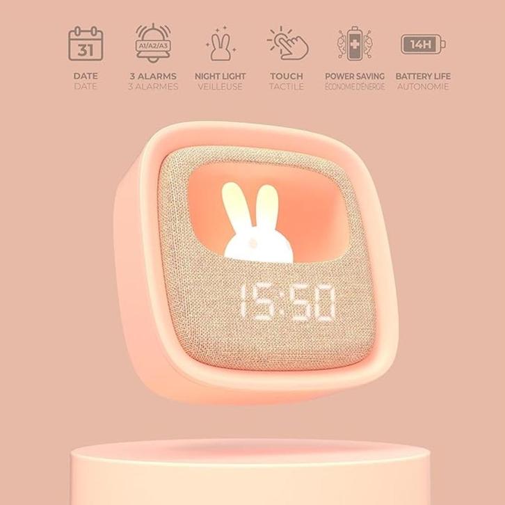 2x Mobility Ingebouwde wekker m. Nachtlampje - roze & blauw, Kinderen en Baby's, Kinderspulletjes, Gebruikt, Ophalen of Verzenden