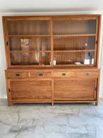 Teak vitrinekast 240, Huis en Inrichting, Ophalen of Verzenden, Zo goed als nieuw, Teakhout