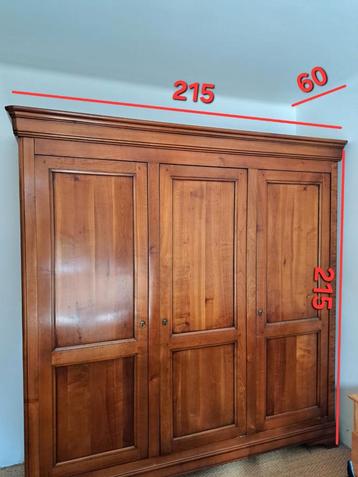 Armoire en chêne CELIO – 3 portes avec clés + miroir, Enlèvement, Comme neuf, Chêne