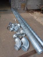 Ventilatiebuizen, bochten en koppelstukken, 180 mm en 125 mm, Ophalen, Nieuw, Aluminium, Rechte buis
