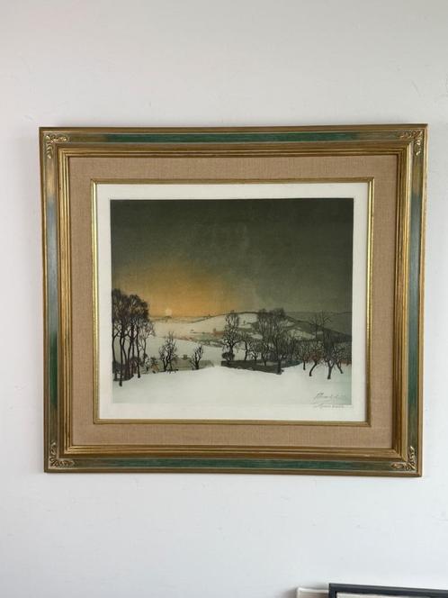 ingelijste Litho Valerius De Saedeleer, Antiek en Kunst, Kunst | Schilderijen | Klassiek, Ophalen