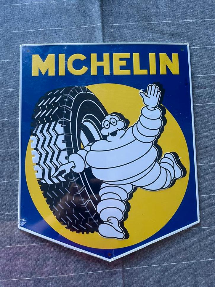 Vintage Michelin reclamebord – Bibendum – retro illustratie, Motos, Accessoires | Autre, Comme neuf, Enlèvement