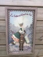 Houten bord Country Corner: "La laitière et le pot de lait", Ophalen of Verzenden