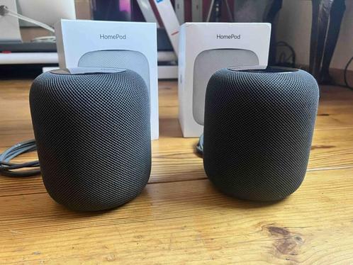 2x Apple HomePod zwart 1e generatie met originele doos., Audio, Tv en Foto, Luidsprekerboxen, Zo goed als nieuw, Overige typen