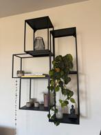 Étagère murale - noire - meublée, Enlèvement, Comme neuf