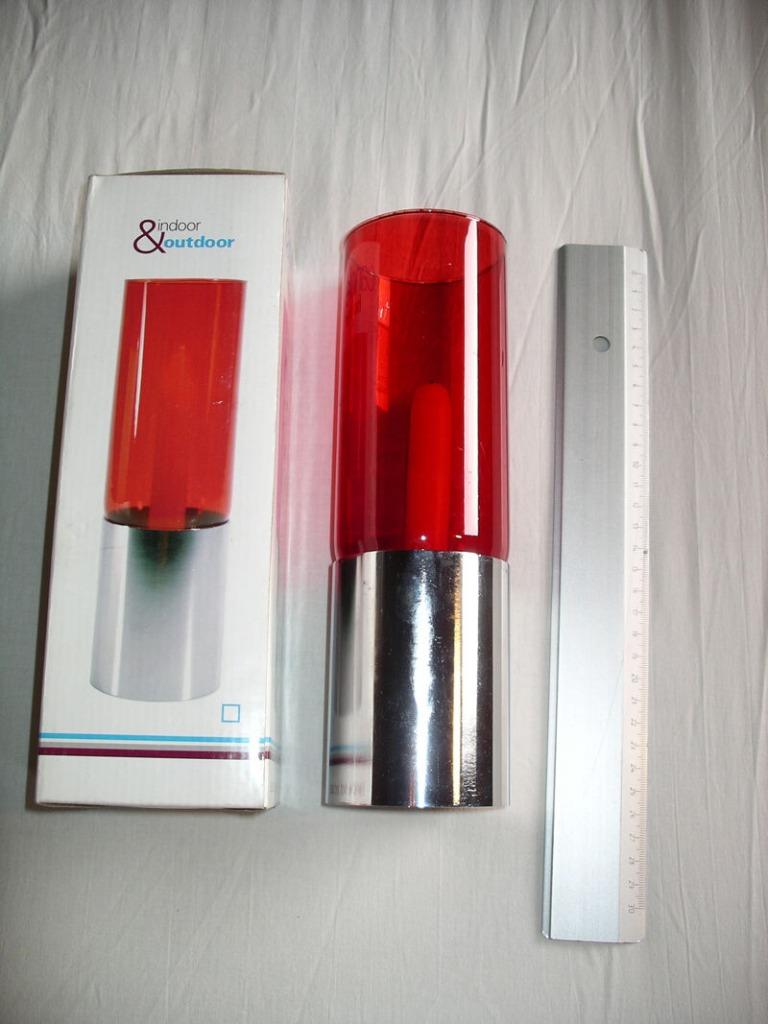 Photophores - 1 rouge - 1 orange - porte bougies, Rouge, Comme neuf, Métal, Chandelier