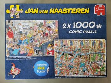 Puzzeldoos 2 x Jan van Haasteren 1000 stukjes 
