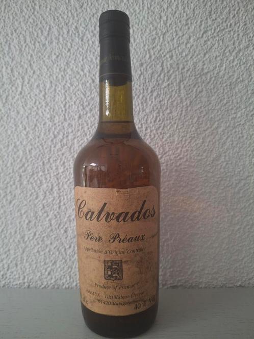 Vintage Calvados Pere Preaux 60/70's, Verzamelen, Wijnen, Nieuw, Overige typen, Frankrijk, Vol, Ophalen of Verzenden