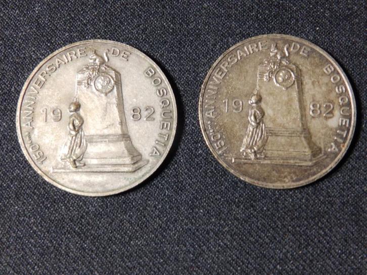 2 Pieces Monnaies Frameries 100 Bosquetias, Timbres & Monnaies, Monnaies & Billets de banque | Collections, Monnaie, Enlèvement ou Envoi