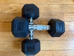 Lot haltères 5 kg + 7,5 kg – hexagonales Decathlon – neuf, Sports & Fitness, Enlèvement, Comme neuf, Bras, Haltère