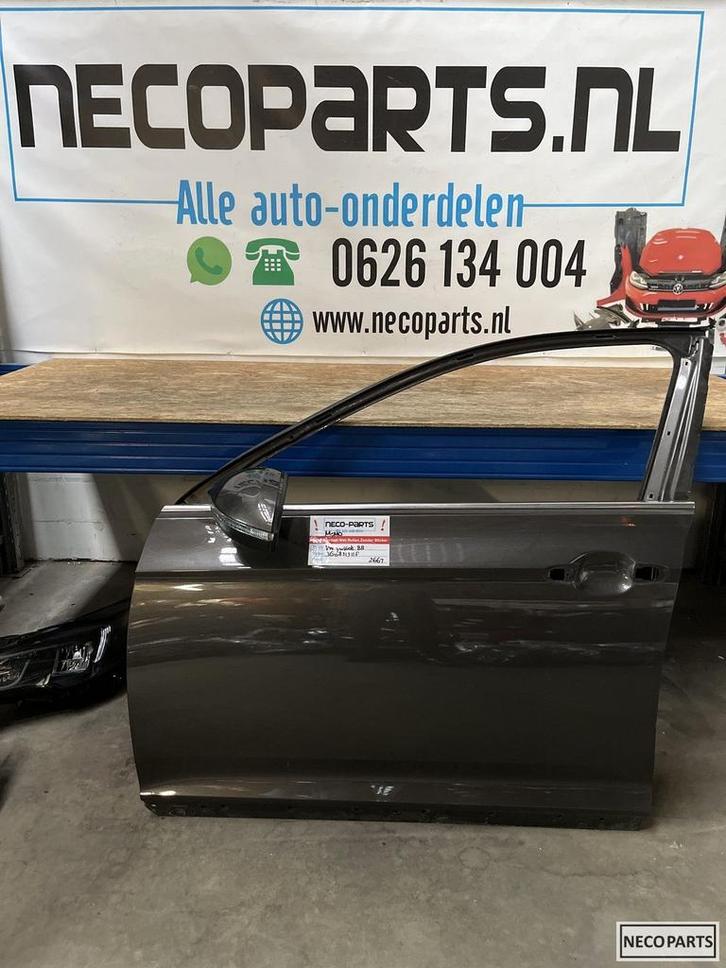 VOLKSWAGEN PASSAT B8 3G 3G0831311F PORTIER DEUR MET SPIEGEL, Auto-onderdelen, Carrosserie, Bumper, Volkswagen, Gebruikt, Ophalen of Verzenden