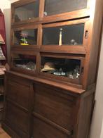 Donkere wand-, boekenkast, Huis en Inrichting, Kasten | Buffetkasten, Ophalen, Zo goed als nieuw
