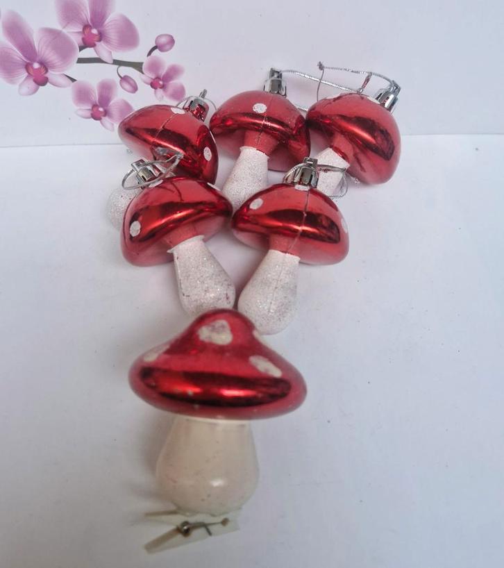 🍄 Décorations en forme de champignons, Divers, Noël, Utilisé, Enlèvement ou Envoi
