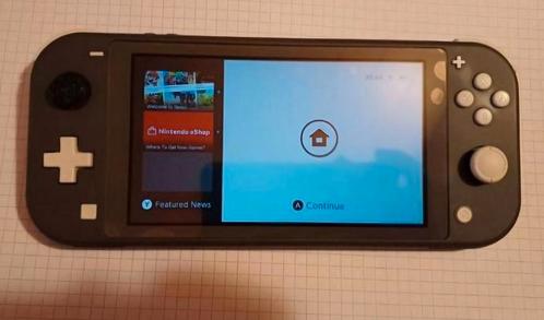 Nintendo Switch Lite, Games en Spelcomputers, Spelcomputers | Nintendo Switch Lite, Zo goed als nieuw, Grijs, Ophalen of Verzenden