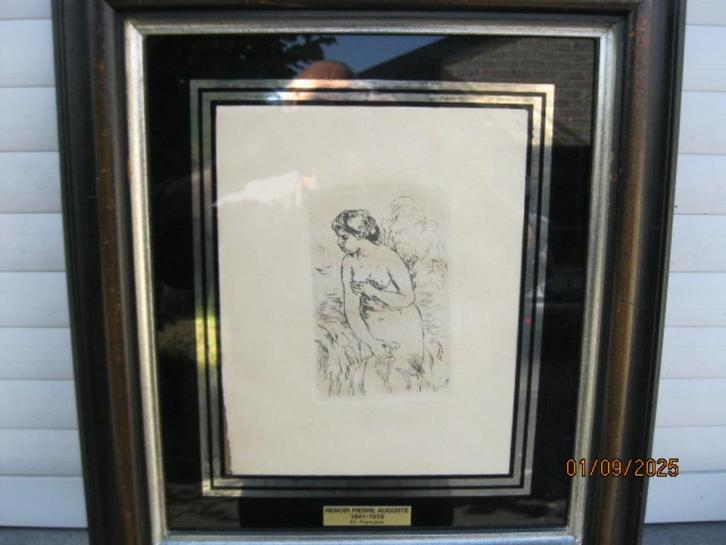 Ets Renoir Pierre Auguste 1841-1919. Ec. Francaise, Antiek en Kunst, Kunst | Etsen en Gravures, Ophalen