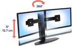Support Double Écran - NeoFlex Ergotron, Informatique & Logiciels, Moniteurs, Enlèvement, Comme neuf, Réglable en hauteur