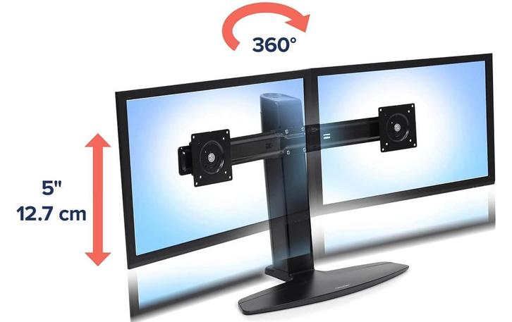 Bevestiging voor twee schermen - NeoFlex Ergotron, Computers en Software, Monitoren, Zo goed als nieuw, In hoogte verstelbaar