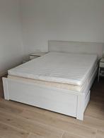 Bed, Huis en Inrichting, Slaapkamer | Bedden, Ophalen, Gebruikt, Wit, Tweepersoons
