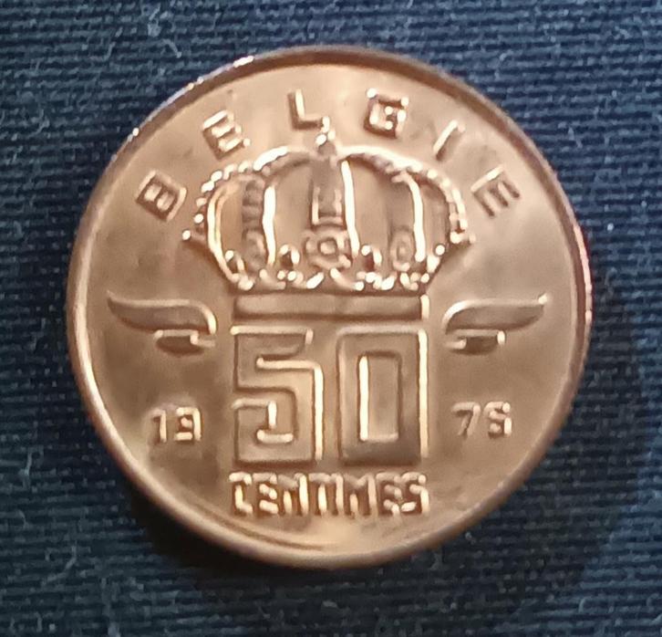50 cent 1976 FR (grote 7) - Boudewijn I, Postzegels en Munten, Munten | België, Losse munt, Verzenden