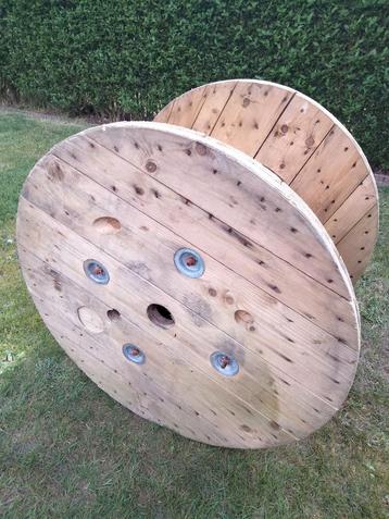 Houten bobijn haspel kabelrol 100cm, Tuin en Terras, Tuintafels, Ophalen, Gebruikt