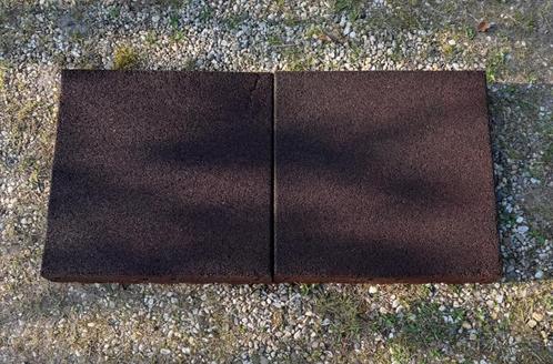 Rubberen tegels 50x50x7,5 speeltoestel e.d. ongeveer 15m2, Tuin en Terras, Tegels en Klinkers, Gebruikt, Ophalen