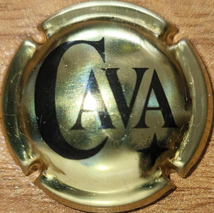 Capsule Cava d'Espagne GÉNÉRIQUE or brillant & noir nr.02, Verzamelen, Wijnen, Nieuw, Overige typen, Spanje, Ophalen of Verzenden