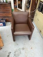 4 Lederen Stoelen, Ophalen, Bruin, Leer, Zo goed als nieuw