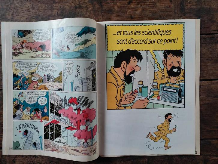 Spirou 2515 - Pub Hergé (1986)., Boeken, Stripverhalen, Zo goed als nieuw, Eén stripboek, Ophalen of Verzenden