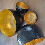 Set decoratieve kommen zwart/goudkleur, Enlèvement