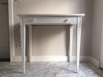 Witte houten tafel/bureau - Directoire stijl - met lade, Antiek en Kunst, Ophalen