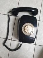 Vaste Telefoon Muur Zwart Draaischijf, Telecommunicatie, Vaste telefoons | Niet Draadloos, Ophalen, Gebruikt, Met draaischijf