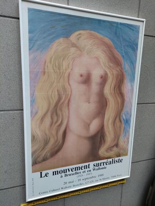 RENE MAGRITTE : EXPO PLAAT UIT PARIJS, Antiek en Kunst, Kunst | Litho's en Zeefdrukken, Ophalen of Verzenden