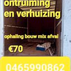 Ophaling bouw mix afval inboedel ontruiming