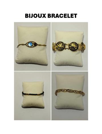 Sieraden: 3 vergulde armbanden, 1 fantasie - vintage 50 tot  beschikbaar voor biedingen