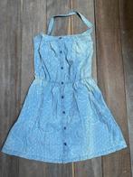 Levi's nieuwe verkleurde rugloze jurk licht blauw wit canvas, Maat 42/44 (L), Nieuw, Knielengte, Levi's