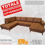 VN Salons cognac stof 304x198x148 NIEUW +Gratis Levering, Ophalen of Verzenden, Nieuw