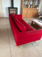 Sofa rood en bruin, Huis en Inrichting, Zetels | Zetels en Chaises Longues, 150 tot 200 cm, 75 tot 100 cm, Zo goed als nieuw, Ophalen
