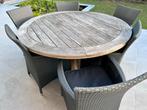 Tuintafel hout rond 150cm diameter, Tuin en Terras, Tuintafels, Ophalen, Gebruikt, Rond, Hout