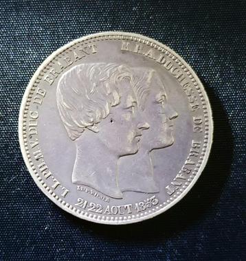 Medaille moduul van 5 frank 1853 Leopold I beschikbaar voor biedingen