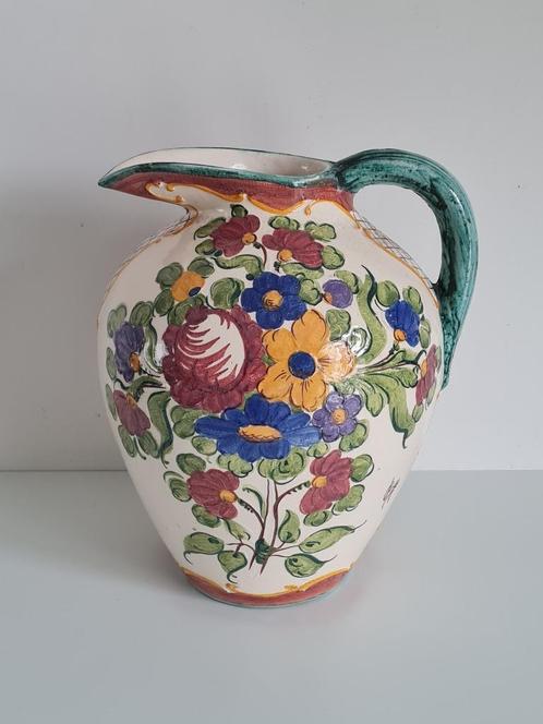 handgeschilderde karaf, vaas - kruik- Rigo, Antiek en Kunst, Curiosa en Brocante, Ophalen of Verzenden