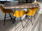 4 Design Barstoelen merk Castle Line, Ophalen, 60 tot 90 cm, Zo goed als nieuw, Metaal