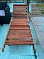 Houten ligbed, Tuin en Terras, Ligbedden, Ophalen, Zo goed als nieuw, Verstelbaar