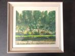 Aquarel "Vaart met bomen te Mechelen" - L. Boschmans, Ophalen of Verzenden