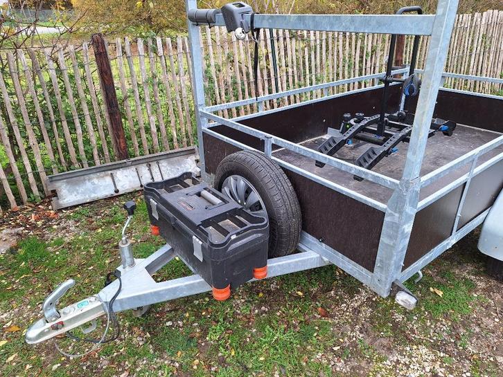 aanhangwagen enkele as met fietsendrager, Autos : Divers, Remorques, Enlèvement