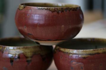 Vase bol céramique poterie grès vernissé  signature vintage 
