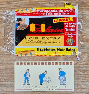 Tintin agenda de poche + emballage Chocolat Poulain 1995  beschikbaar voor biedingen